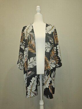 Haptics by Holly Harper Tropical Palm Kimono Cardigan - Size L